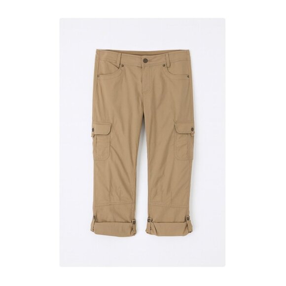 Kuhl Splash Cargo Pants Womens 6 Khaki Roll Up Convertible Hiking Outdoor Trail - Picture 1 of 4